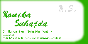 monika suhajda business card