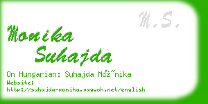 monika suhajda business card